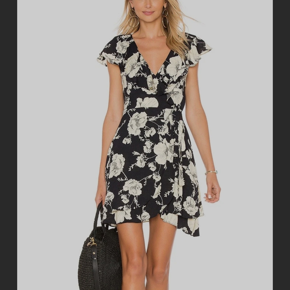 Free People French Quarter Mini Dress Black Small